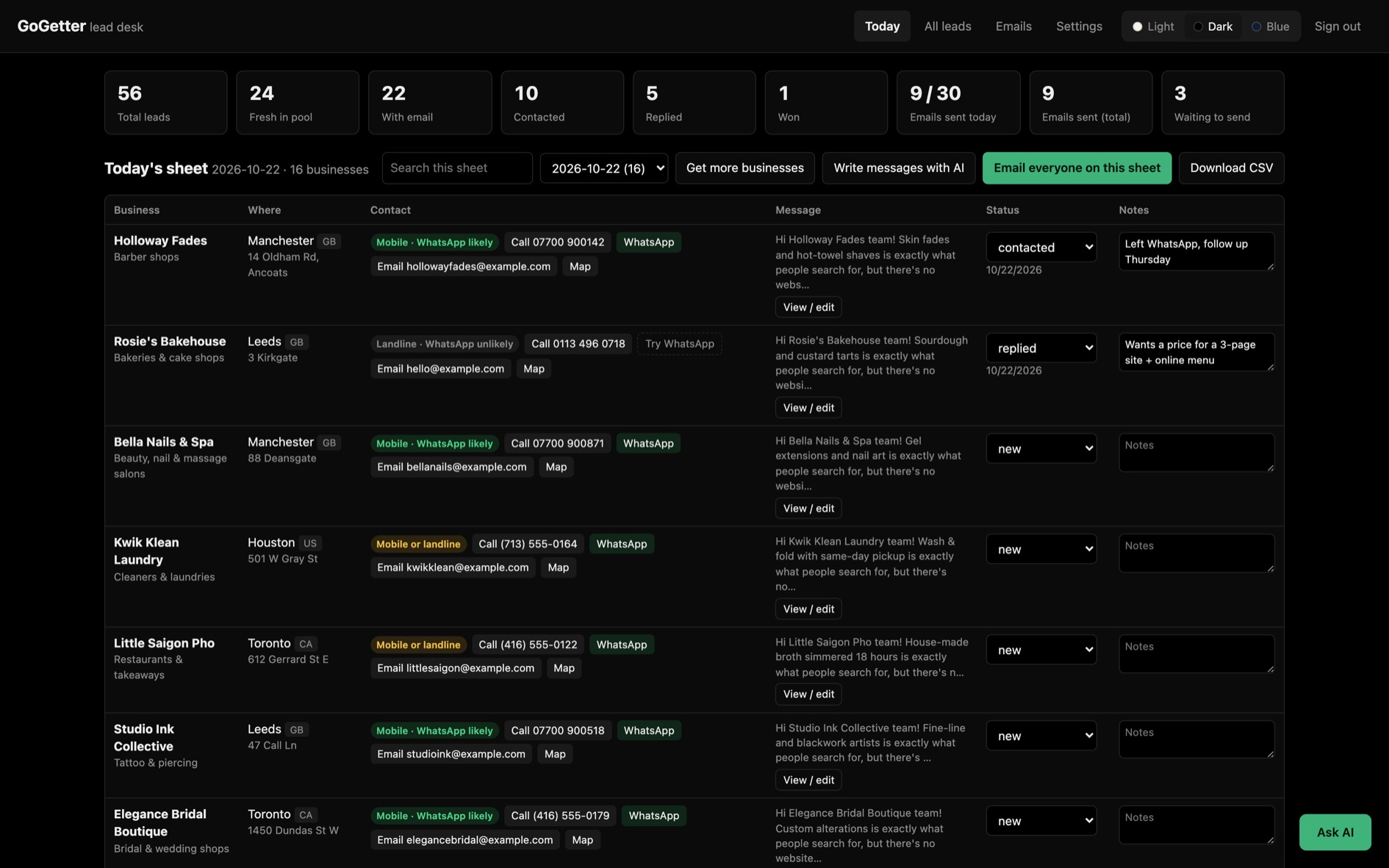 GoGetter screenshot